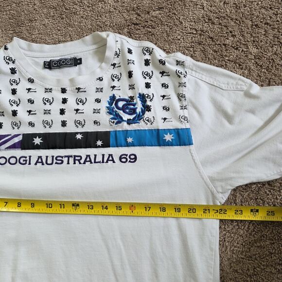 Vtg Y2K Coogi TShirt Mens XL White Blue Embroidered 90s Streetwear 2000s - Picture 8 of 10